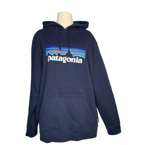 Patagonia Men's P-6 Logo Uprisal Hoody Dark Blue Fleece